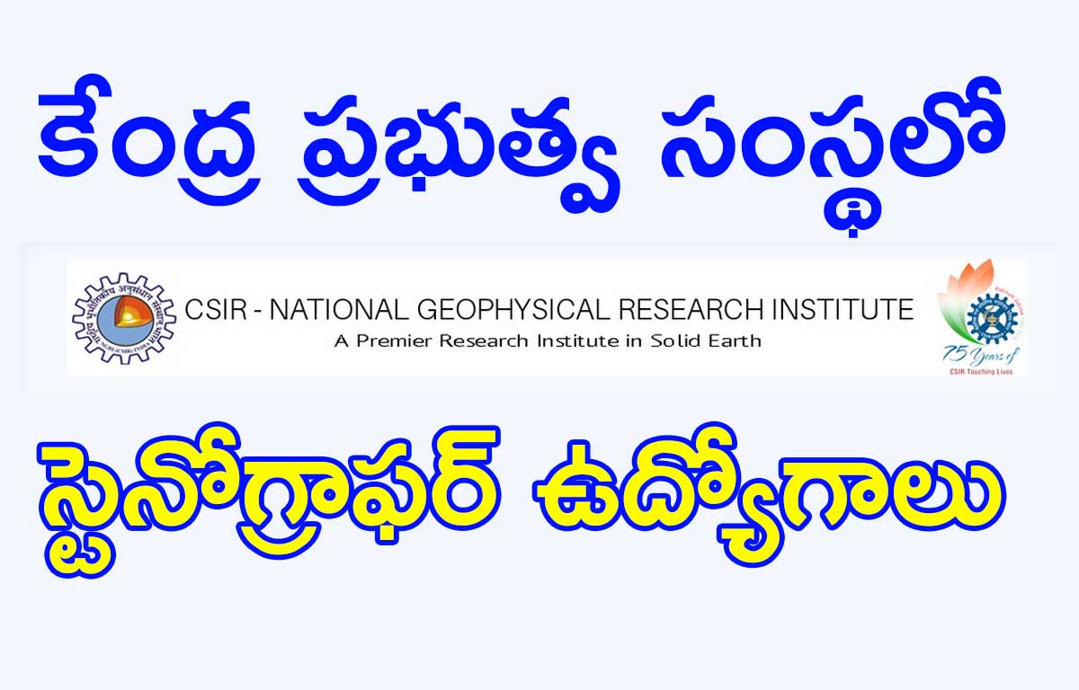 CSIR-NGRI Recruitment 2025: స్టెనోగ్రాఫర్‌ పోస్టులకు ధరఖాస్తుల ఆహ్వానం